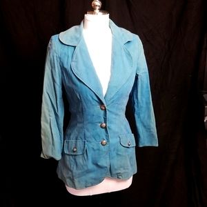 True Vintage 1970s Velour Equestrian Jacket